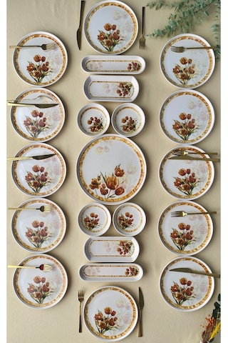 Vintage Model 12 Kişilik 21 Parça Kahvaltı Takımı Vintage