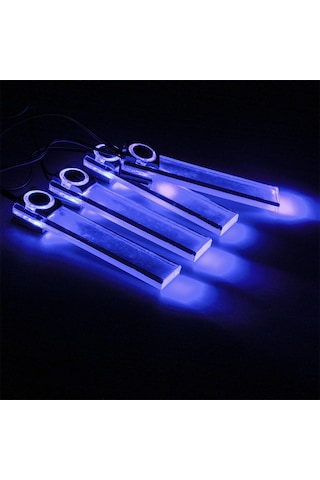 Moveevo Araç İç Dekorasyon Işığı 12v Led 4'lü Paket Mavi Renkli Ayarlanabilir Oto Döşeme Lambası Gösterildiği Gibi