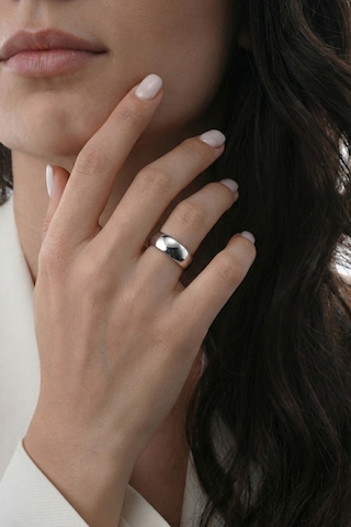 925 Ayar Gümüş Alyans Unisex Klasik Alyans Yüzük - Düz Tasarım Söz Ve Nişan Yüzüğü Barcode Beyaz