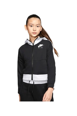 Nike Kız Çocuk Siyah Üst Cj7411-010 Spor Ceket