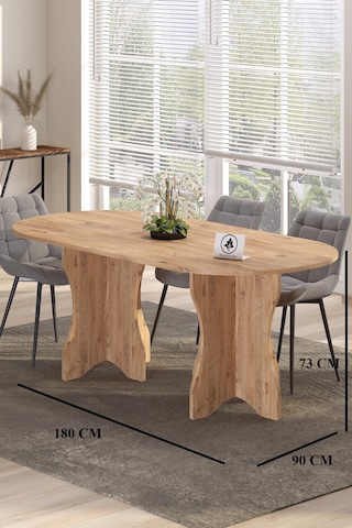 Mutfak Masası Yemek Masası 140x90 Balkon Masası Atlantik Çam