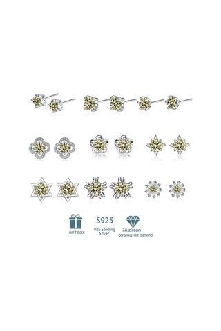 Sarı Tancise Klasik 925 Ayar Gümüş Pembe Sarı 7a Zirkon Küpe Damla Küpe Kadınlar İçin Düğün Parti Hediyeleri I