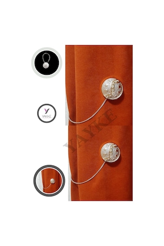 Yayke Perde Mandalı-mıknatıslı Perde Tutacağı Gold Güneş