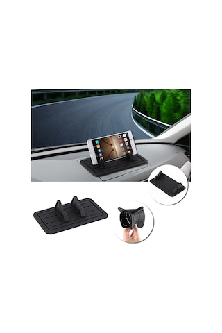 Geeroyoo Siyah Silikon Araç Telefon Tutucu: Sağlam Tutma, Esnek Kanca Tasarımı, Kolay Temizleme - Araç Ve Masaüstü Kullanıma Uygun