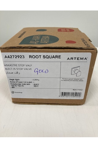 Artema A4272923 Gold Sıva Altı Ankastre Stop Valf Altın