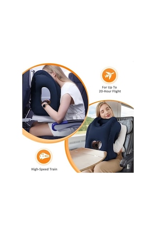 Trendooze Sunshine022 Gri Seyahat Yastığı Uçak Ofis Araç Kamp Gri