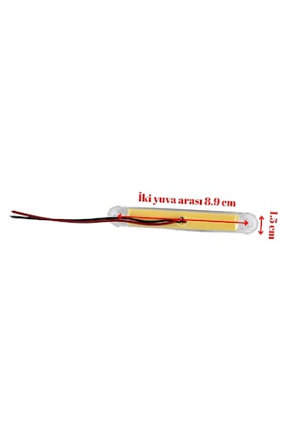 1 Adet Beyaz Parmak Lamba 9 Led 12v 24v