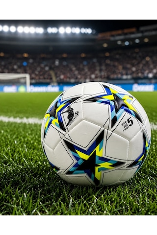 Antrenman Ve Maç İçin Futbol Topu Kaymaz Yüzeyli Dengeli Sekme Yapısı - Lisinya Beyaz
