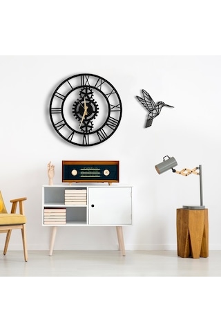 50X50 Dekoratif Duvar Saati + Tablo 35 Cm Hediye (492541050)