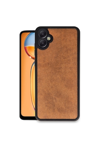Newface - 611 - Samsung Galaxy Uyumlu A05 Kılıf Aras Deri Kapak - Csmo-tex - - Taba