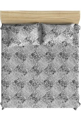 Çift Kişilik Lastikli Çarşaf 160x200 Ve Iki Adet 50x70 Yastık Kılıfı Üçgenler