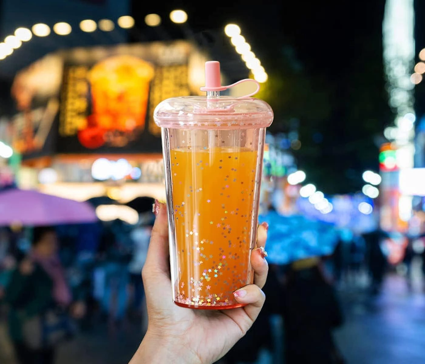 Munk Pipetli Kupa - Seyahat, Buzlu Kahve Ve Smoothie İçin 44 Cl Yeniden Kullanılabilir Kupa - Soğuk Ve Sıcak İçecekler İçin Şeffaf Plastik Kupa