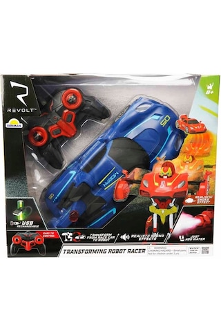 Transforming Robot Racer Uzaktan Kumandalı Sesli Ve Işıklı Robotlar - Mavi Robot