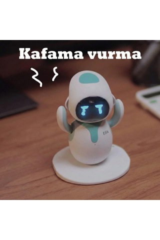 Eilik - Akıllı Masaüstü Arkadaşı Robot İnteraktif, Duygusal Zeka Ve Dokunmatik Tepkili Eğitici Oyuncak Mavi
