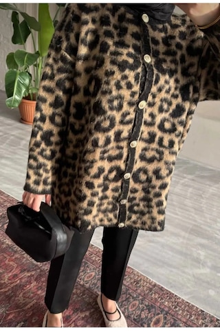 Genel Markalar Niche Kadın Leopar Desenli Uzun Triko Hırka Kahverengi - 692552128 Kahverengi - 692552128 Kahverengi