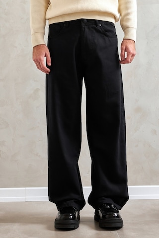 Erkek Ekstra Baggy Jean Pantolon Siyah