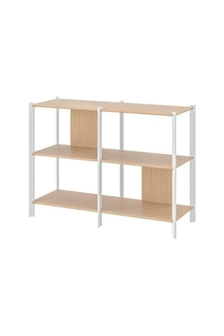 Ikea Jattesta Açık Raf Ünitesi, Beyaz-bambu 120x85 Cm Bambu - Beyaz