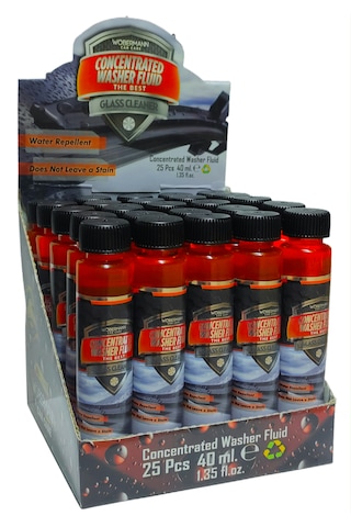 Wöbermann Oto Konsantre Cam Suyu Temizleme Sabunu (Özel Kutusunda) 25 x 40 ML