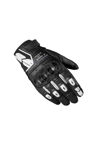 Spidi G-carbon Yazlık Deri Motosiklet Eldiveni Siyah-beyaz