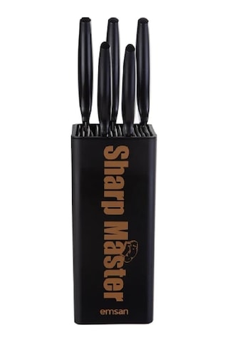 Emsan Sharp Master 6 Parça Bıçak Seti Siyah