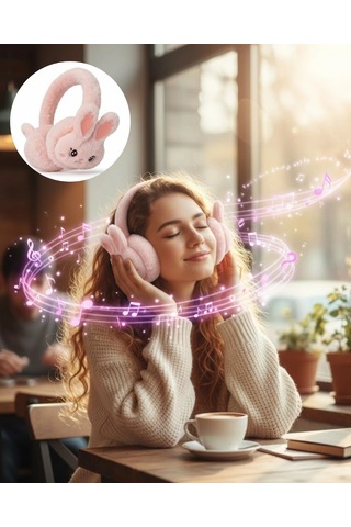 Mey İthalat Peluş Kulaklıklı Bluetooth Kablosuz Müzik Dinleme Ve Görüşme Özellikli
