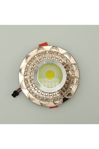 Gold Kristal Cam Sıva Altı Spot Cob Led Armatür Beyaz Gün Işığı Gold