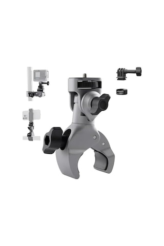 Pgytech Caplock Süper Kelepçe Motosiklet Alüminyum Alaşımlı Fırça Tutucu Insta360 X5 İçin, Gopro Hero İçin 1/4 İnç Vidalı Yengeç Pense, Djı Osmo 360/cep/aksiyon Ve Diğer Aksesuarlar İçin