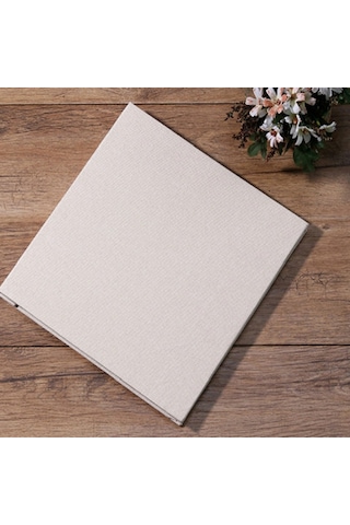 Sones Basit Keten Kendinden Yapışkanlı Film Albümü Retro Aile Büyük Kapasiteli El Yapımı Yaratıcı Hediyeler Bej Siyah Sayfa