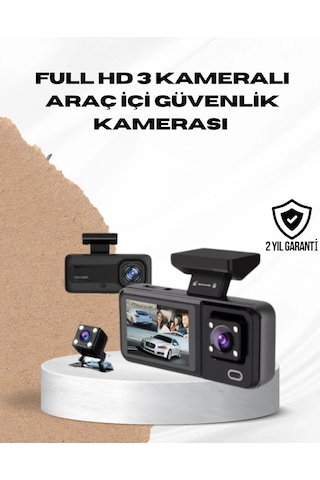 Wi-fi Bağlantılı Full Hd Araç Kamera Seti 3 Kameralı Park Koruma Ve Döngü Kayıt 95551827