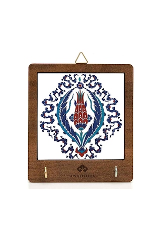 Anadoliamağazacılık Çini Serisi Lale Ve Nar Seramik Dekoratif Askılık Diğer