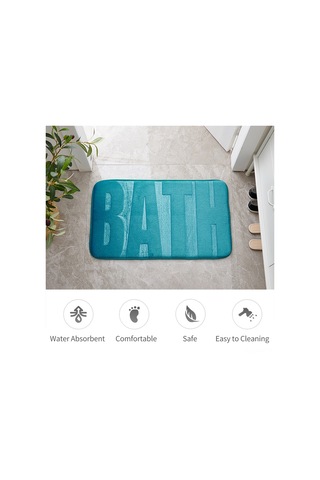 Singree Kahverengi Flannel Banyo Paspası 45x75cm - Su Absorban, Kaymazsız Tabanlı, Ev Dekoru İçin Taze Desen Haki