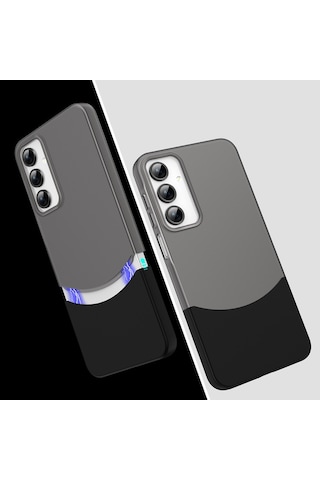 Samsung Uyumlu Galaxy A15 Kılıf Mıknatıslı Zore Duble Kapak Siyah