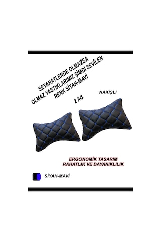 Peugeot 806 Araba,uyumlu Oto Koltuk ,araba Boyun Yastığı Mavi Siyah
