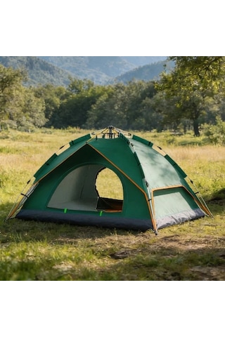 6 Kişilik Otomatik Kamp Çadırı Çift Katmanlı, Suya Dayanıklı, Hızlı Kurulum Outdoor Aile Ve Doğa Çok Renkli