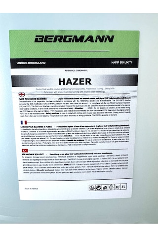 Bergmann Su Bazlı Hazer Likiti 5litre