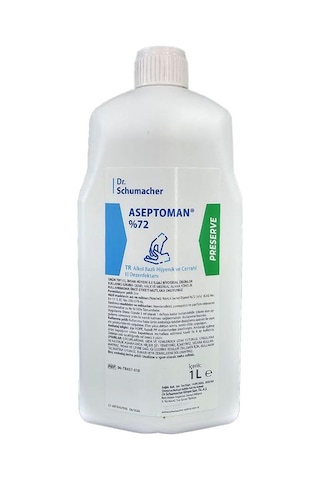 Dr.schumacher Aseptoman %72 Alkol Bazlı Hijyenik El Dezenfektanı 1000ml Dr.schumacher Aseptoman %72 Alkol Bazlı Hijyenik El Dezenfektanı 1000ml