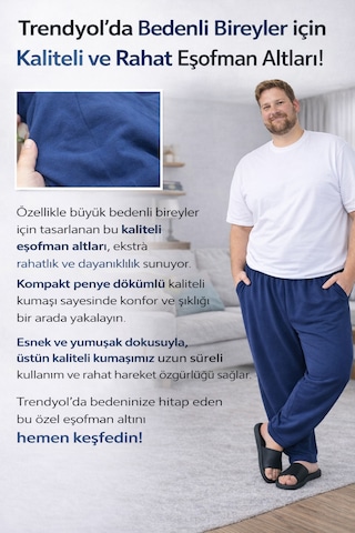 Akt Gayem Butik Çok Büyükbeden Eşofman Siyah