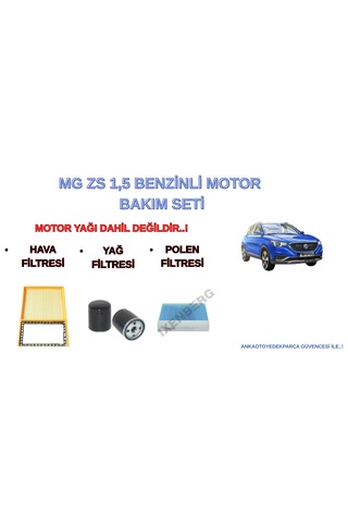 Mg Zs 1,5 Motor 2022 Periyodik Bakım Seti 3Lü - Hava + Yağ F. + Polen Mg Zs 1,5 Motor 2022 Periyodik Bakım Seti 3Lü - Hava + Yağ F. + Polen