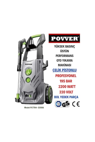 Povver PLT704-2200A Profesyonel Yüksek Basınçlı Yıkama Makinesi - 0603976902