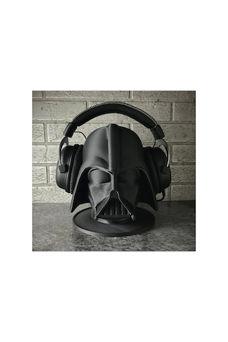 Siyah Renk Darth Vader Kulaklık Standı, Darth Vader Büstü, Star Wars Kulaklık Askısı