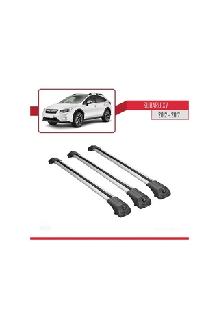 Subaru Xv 2012-2017 Arası İle Uyumlu Ace-1 Ara Atkı Tavan Barı Gri 3 Adet Bar