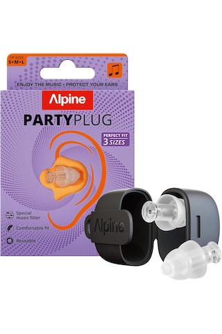 Alpine Partyplug Müzik Kulak Koruma Tıkaçları, 19 Db Gürültü Azaltma Şeffaf