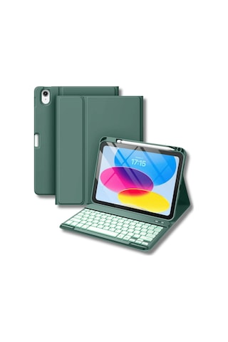 Apple Uyumlu iPad  11. Nesil A16 Çipli 2024 2025 Klavyeli Tablet Kılıfı Klavye + Stand