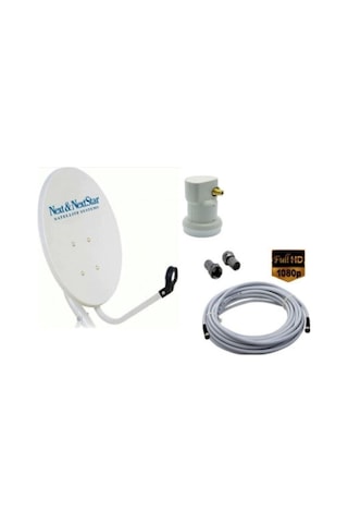 70cm Çanak Anten Set Çanak Anten - Tekli Lnb, 10 Metre Kablo