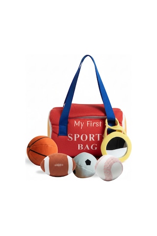 Momely My First  Sports Bag Duyusal Bebek Spor Çanta Seti Yıkanabilir Oyuncak +6ay