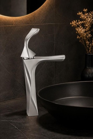 Fexo Uzun Lavabo Bataryası Mat Nıkel Mat Nikel