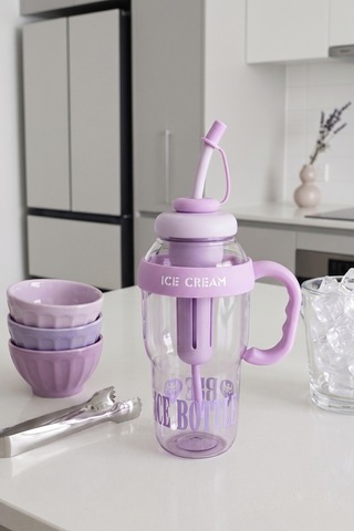 Ice Bottle Pipetli Suluk Matara 1300 Ml Mor
