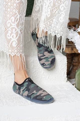 Unisex Deniz Sandaleti Kaymaz Taban Çok Amaçlı Şık Plaj Yüzme Deniz Havuz Rafting Patiği 150 Haki-kamuflaj