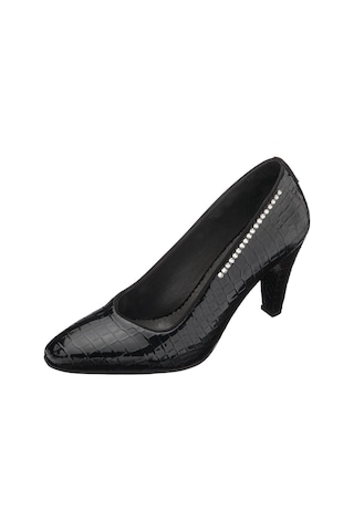 40-41-42-43-44 Numara Ays7986 Siyah Kroko Topuklu Özel Seri Kadın Stiletto Siyah