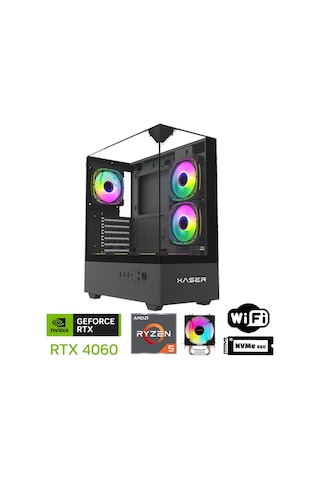 Xaser XSR1098 R5-7500F 32 GB 1 TB M.2 NVMe SSD 8 GB RTX4060 Free Dos Masaüstü Oyuncu Bilgisayarı